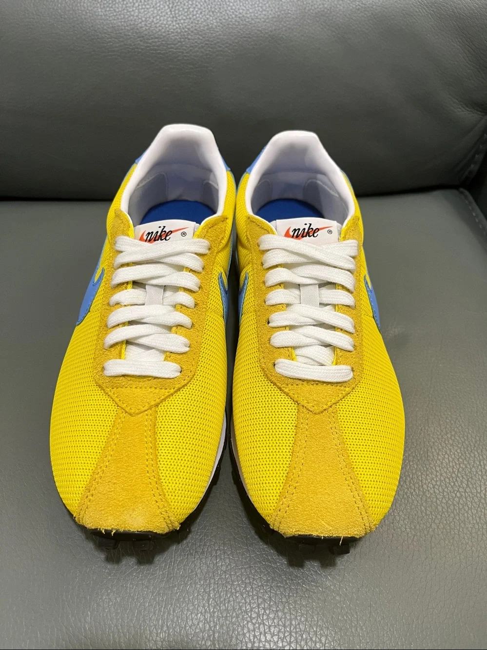 Nike LD 1000 Yellow Sneakers with Blue Swoosh